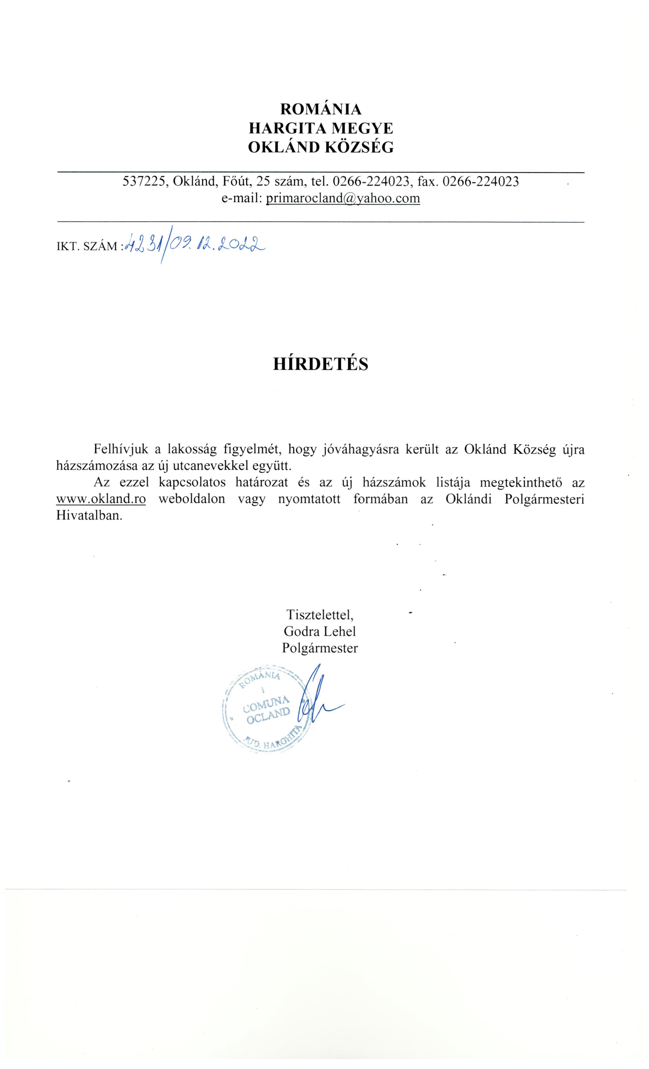 Hirdetes.